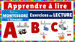 Apprendre à lire || Méthode Montessori || L'alphabet - Exercices de lecture : lecture de mots