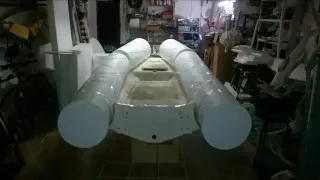 Homemade 3,60m rigid hulled boat. Construction summary