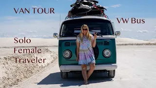 VAN TOUR Solo Female Traveler lives VANLIFE in VW Bus