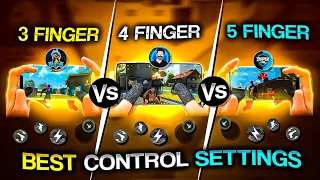 FREE FIRE BEST 3 FINGER CUSTOM HUD | 3 FINGER VS 4 FINGER VS 5 FINGER| WORLD'S BEST HUD THREE FINGER