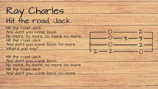 Ray Charles - Hit The Road Jack UKULELE TUTORIAL W/ LYRICS