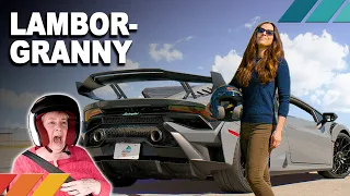 LAMBOR-GRANNY: My 78-Year-Old Mom Rode Shotgun in a Lamborghini Huracán STO | EP17