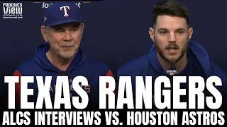 Jonah Heim & Bruce Bochy talk Texas Rangers vs. Houston Astros ALCS, Max Scherzer's Comeback