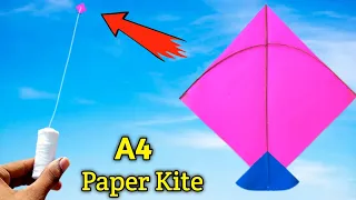 how to make kite , A4 sheet kite making , single paper kite making , flying paper kite , patang bazi