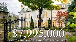 $7,995,000 - Refined & timeless art de vivre in the French style!