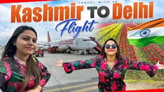 Srinagar to Delhi Flight ✈️ review || Srinagar Airport Kashmir ❤️🇮🇳 Travel with Jo flight Vlog