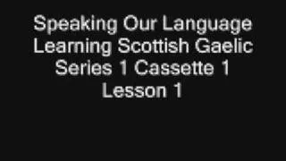 Speaking Our Language Lesson 1