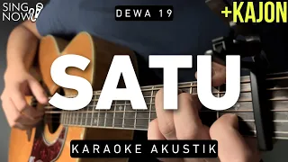 Satu - Dewa (Karaoke Akustik + Kajon)