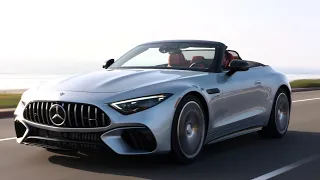 New MERCEDES-AMG SL 63 2022 - DRIVING, engine specs & EXHAUST sound (high-tec silver)