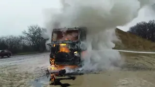 Полтавський район: рятувальники ліквідували пожежу у вантажному автомобілі