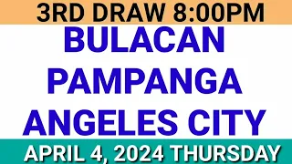 STL - BULACAN,PAMPANGA,ANGELES CITY April 4, 2024 3RD DRAW RESULT