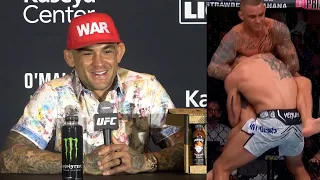 Dustin Poirier Jokes "Everyone told me not to jump Guillotine" at UFC 299