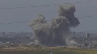 Explosion seen in the Gaza Strip, near border with Israel