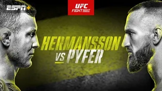 UFC VEGAS 86 LIVE HERMANSSON VS PYFER LIVESTREAM & FULL FIGHT NIGHT COMPANION