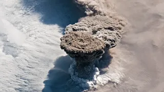 The Active Volcano in Russia, Raikoke, "Russian Vesuvius", 2019 Eruption