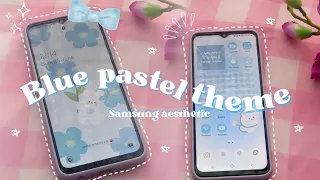 make your Android phone aesthetic| Pastel blue theme| Samsung Galaxy A13 aesthetic