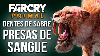 Far Cry Primal - TIGRE DENTES DE SABRE PRESA DE SANGUE ( Caçando e domando ) [ EPICO! ]