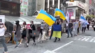 Демонстрация россиян в поддержку Украины. Сеул, Южная Корея