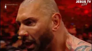 WWE 23 MAY 2019 - Triple H Pulls Out Batista Nose Ring (Replay)