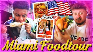 FOODTOUR DURCH MIAMI!😋🇺🇸 Hooters, Taco Bell, Nusret, Seafood etc.👀 mit Kalle & Adam🔥 VLOG #146