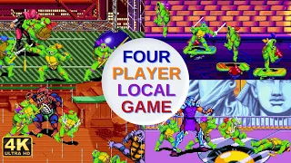 TMNT: Turtles in Time | 4 Player Local Gameplay Longplay | Arcade