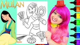 Coloing Mulan Disney Princess Coloring Page Prismacolor Markers | KiMMi THE CLOWN