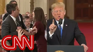 Trump clashes with Jim Acosta in testy exchange