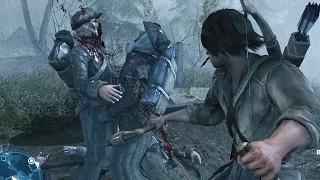 Assassin's Creed 3 Young Connor's Brutal Fight & Hunting Free Roam