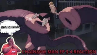 CHAINSAW MAN EPISODE 3-4 REACTION: "Epic Dream Battle!"