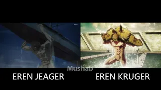 epic! attack titan eren jeager vs eren kruger lift marley ship