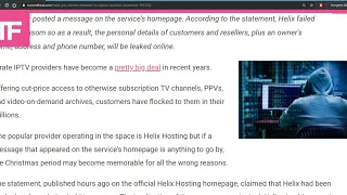 HELIX IPTV RANSOM Warning !