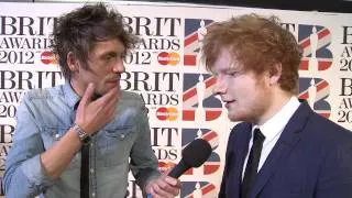 Ed Sheeran on the red carpet | BRIT Awards 2012