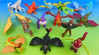 2014 HOW TO TRAIN YOUR DRAGON 2 SET OF 14 McDONALD'S HAPPY MEAL MOVIE TOY'S VIDEO REVIEW