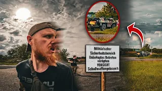 PLÖTZLICH TAUCHT PANZER AUF!😳 AUSVERSEHEN IN MILITÄR SPERRGEBIET! MÜSSEN FLÜCHTEN!