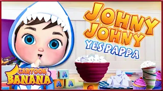 Johny Johny jonny yes papa - baby song - Nursery Rhymes | Banana Cartoon