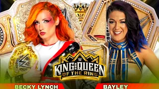 Becky Lynch vs Bayley (Champion vs Champion) Full Match WWE King & Queen Of The Ring 2024