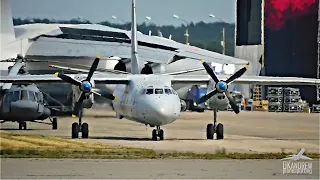 The An-26 launched and took off. Takeoff in Zhukovsky, breakaway in Kubinka.