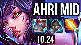 AHRI vs VIKTOR (MID) | 9/0/8, Legendary, 300+ games | EUW Master | v10.24