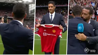 THE NOISE 🤯🙌Icredible old Trafford unveiling for new signing Raphael Varane!