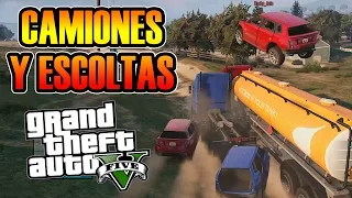 GTA V ONLINE | CAMIONES Y ESCOLTAS | MUY DIVERTIDO =D | Josemi