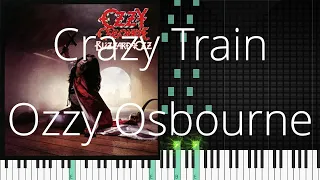 🎹 Crazy Train, Ozzy Osbourne, Synthesia Piano Tutorial