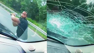 Angry Driver Smashes Windshield of Dad With 2 Sons in Car