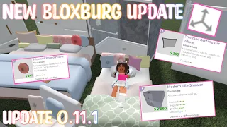 New Bloxburg Update*Blankets ,Pillows ,Showers , New Build Tool*