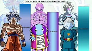 Goku VS Zeno VS Grand Priest POWER LEVELS All Forms - DBS / SDBH / Anime War