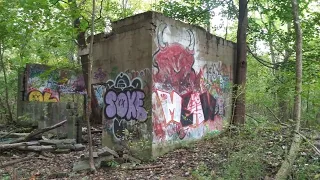 An old structure in the woods