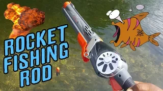 ROCKET FISHING ROD!!!  Catches Fish!