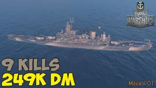 World of WarShips | Georgia | 9 KILLS | 249K Damage - Replay Gameplay 1080p 60 fps