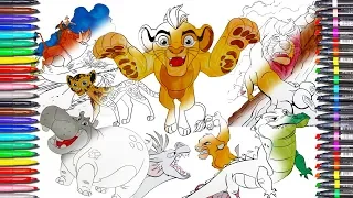 Lion King Coloring Pages How to Draw Simba lion guard coloring book Lion King learn colors for kids