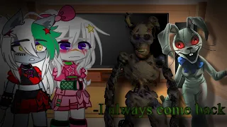 FNAF SECURITY BREACH reacts to The Endings... //SPOILERS?? //