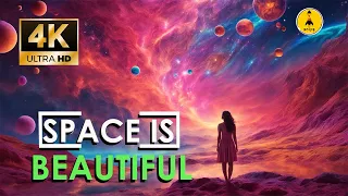 A Journey Through the Marvelous cosmos(4k) with relaxation space ambient music | Space-Time